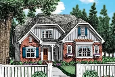 3-Bed House Plan with Dutch Hip Roof