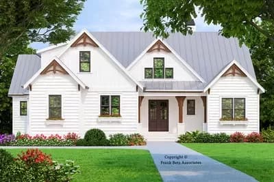 Modern Farmhouse Plan with Optional Second Floor - 2205 Sq Ft