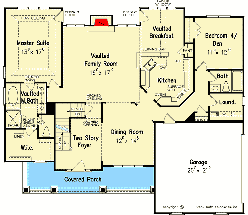 Plan 710060BTZ: 2-Story House Plan with Craftsman Accents - Floor Plan - Main Level - Craftsman, Northwest, Traditional
