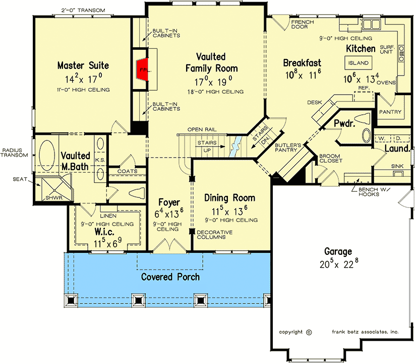 Plan 710069BTZ: Informally Elegant 4-Bed Craftsman House Plan - 2619 Sq Ft - Floor Plan - Main Level - Cottage, Country, Craftsman, Modern Farmhouse, Traditional