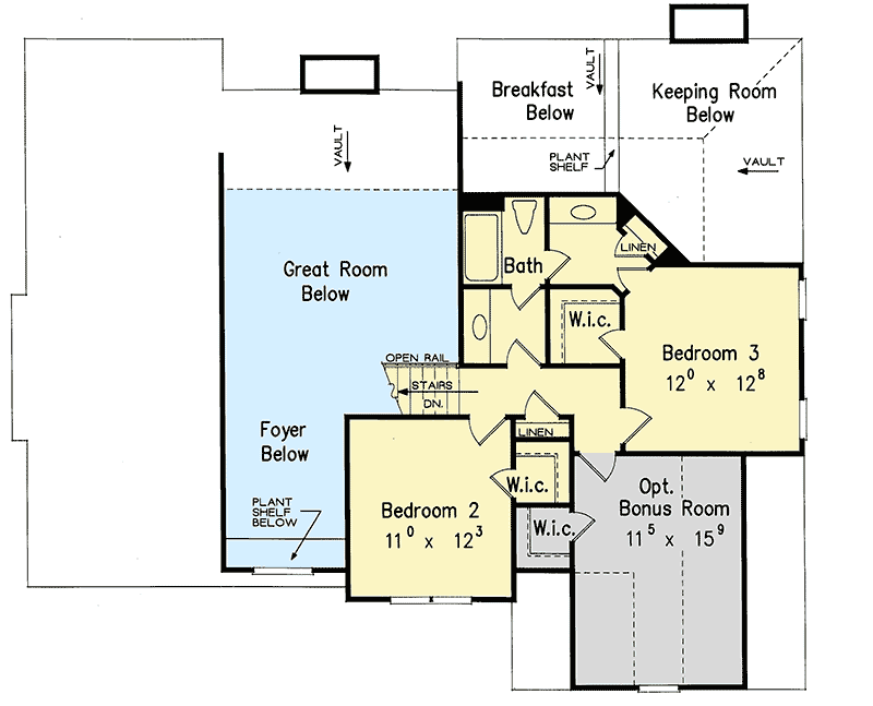 Plan 710079BTZ: Casually Elegant 3-Bed House Plan - Floor Plan - 2nd Floor - Southern, Traditional