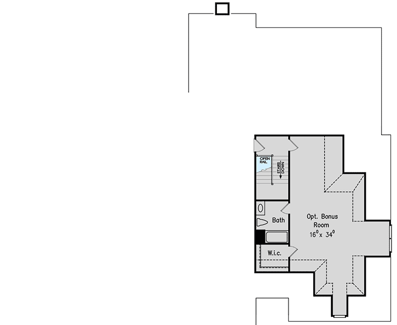 Plan 710086BTZ: Classic House Plan with Elegant Brick Exterior and Bonus Over Garage - Floor Plan - Bonus Level - Acadian, Country, Louisiana-Style, Southern, Southern Traditional, Traditional