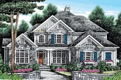 5-Bed House Plan with 2nd Story Overlook