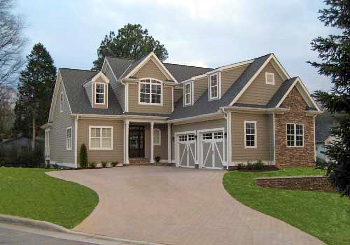 Plan 710101BTZ: 3-Bed House Plan with Courtyard-Entry Garage with Bonus Room Above - 1975 Sq Ft - Image #6 - New American, Southern, Traditional