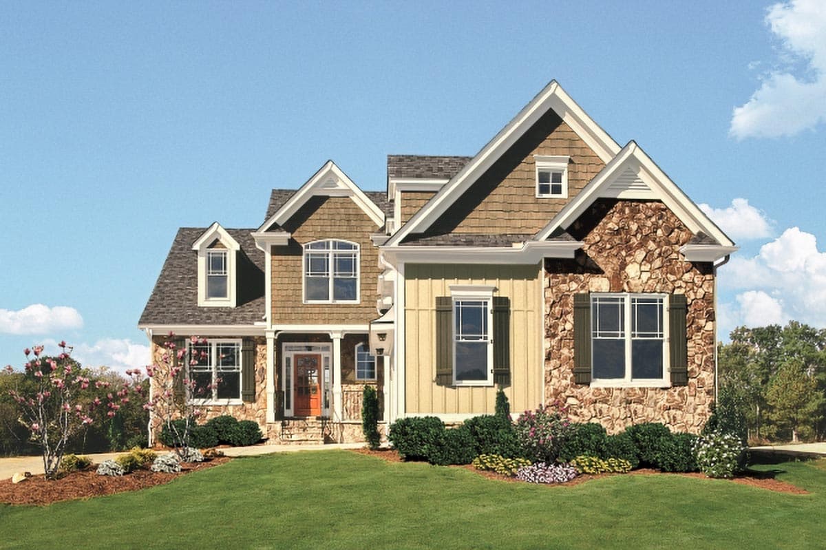 Plan 710101BTZ: 3-Bed House Plan with Courtyard-Entry Garage with Bonus Room Above - 1975 Sq Ft - Image #4 - New American, Southern, Traditional