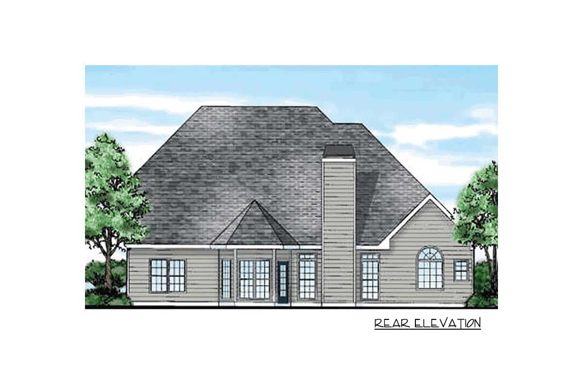 Plan 710103BTZ: 4-Bed Traditional House Plan with Brick Exterior and Office Option - Image #9 - Southern, Traditional
