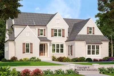 Traditional House Plan with Brick Exterior and Upstairs Bonus Room