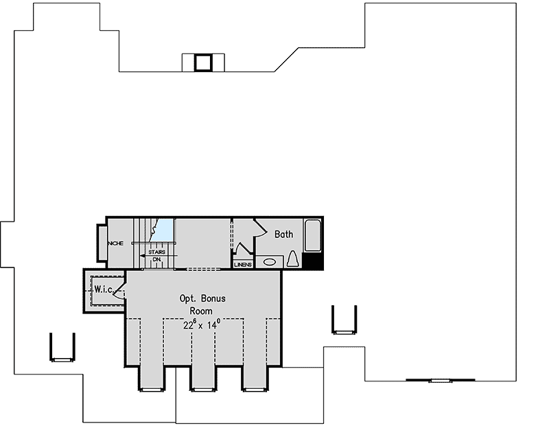 Plan 710108BTZ: Low Country House Plan with Shed and Gable Dormers - Floor Plan - Bonus - Country, Low Country, Southern, Traditional