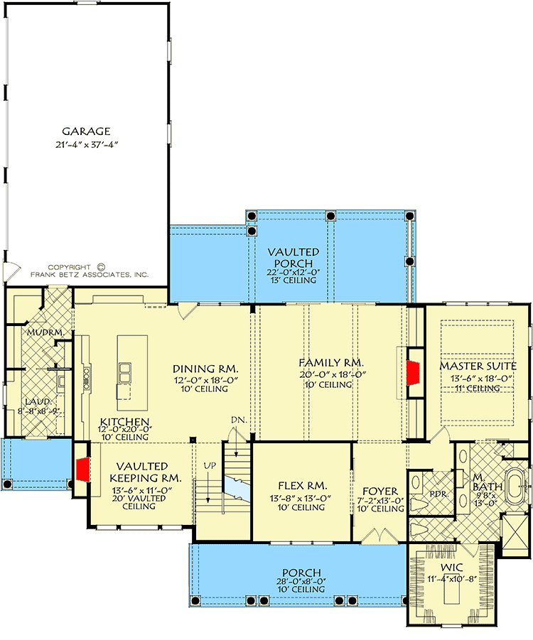 Plan 710110BTZ: 4-Bed Old World English-Style House Plan - Floor Plan - Main Level - Cottage, Country, Traditional