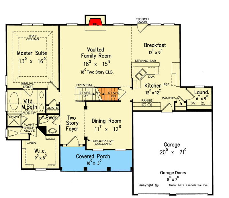Plan 710111BTZ: Classic and Tasteful 3-Bed House Plan - Floor Plan - Main Level - Traditional