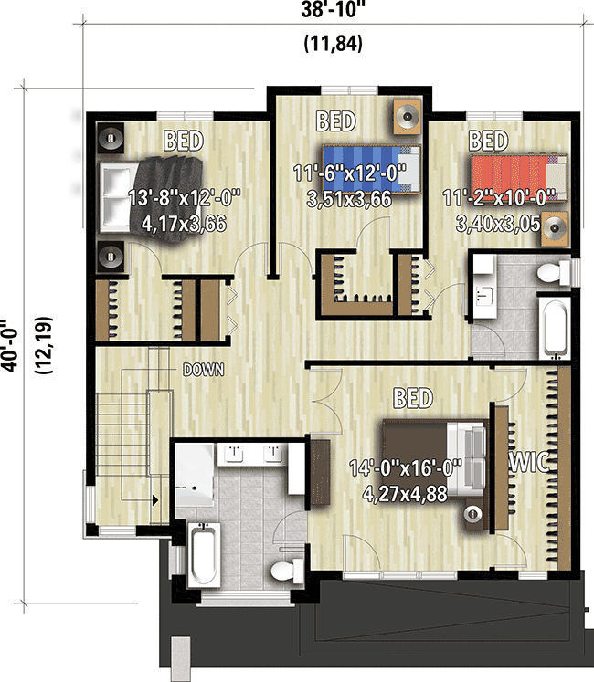 Plan 80948PM: Two-Story Northwest House Plan with 4 Bedrooms - Floor Plan - 2nd Floor - Contemporary, Modern, Northwest, Prairie