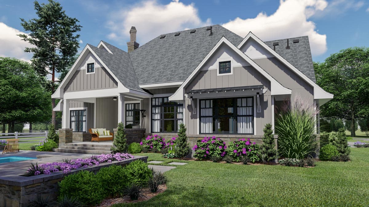 Plan 16906WG: One-Story New American House Plan with Expansion Over Garage - 2191 Sq Ft - Image #9 - Cottage, Country, Farmhouse, Modern Farmhouse, New American, Ranch