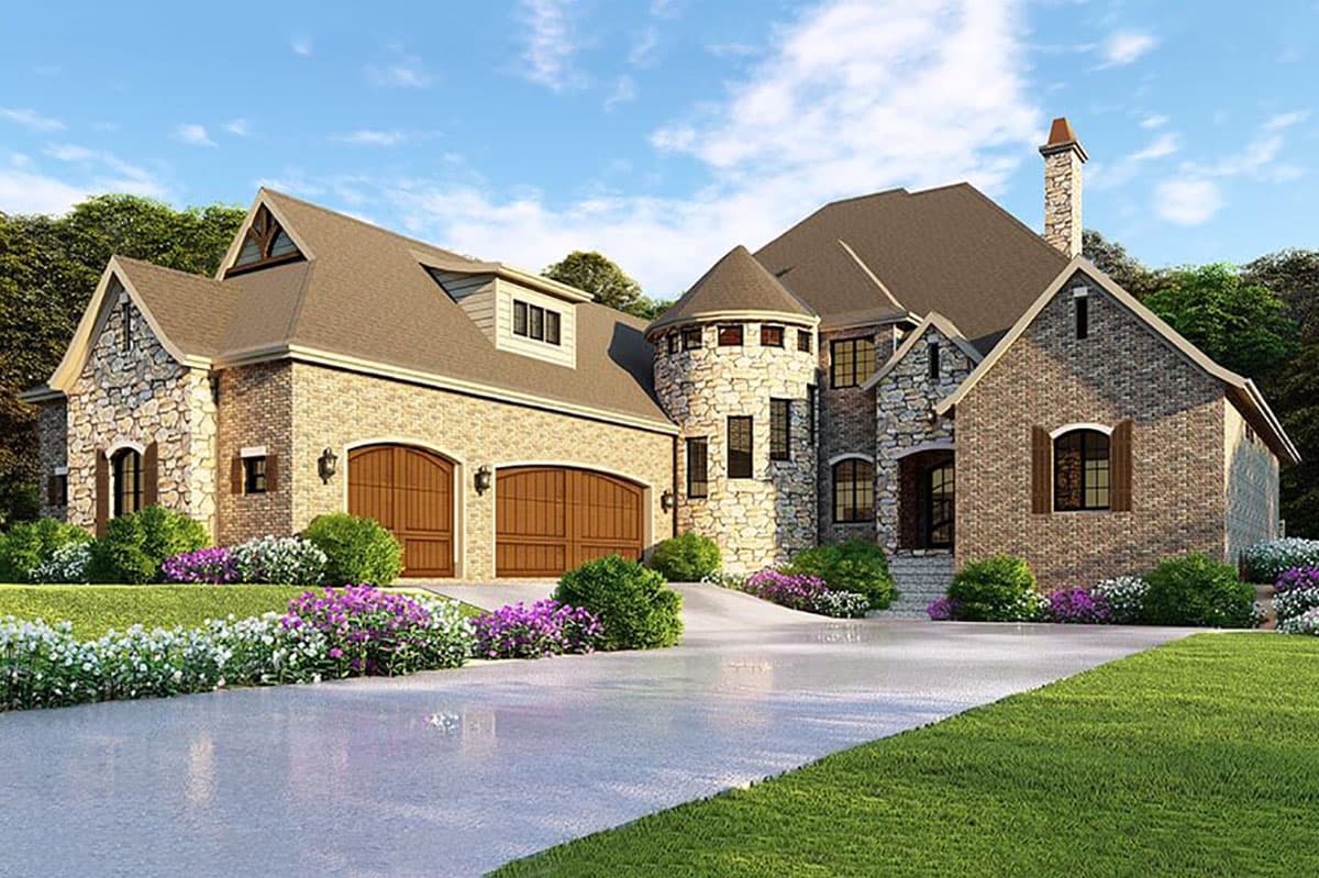 Plan 70612MK: 5-Bed Euro-Style House Plan with 3-Car Garage - 4719 Sq Ft - Image #33 - European, French Country, Traditional