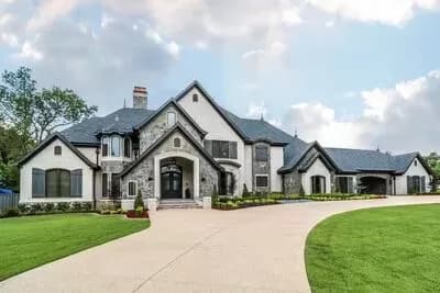 Luxury European House Plan with Upstairs Home Theater and Balcony - 7519 Sq Ft