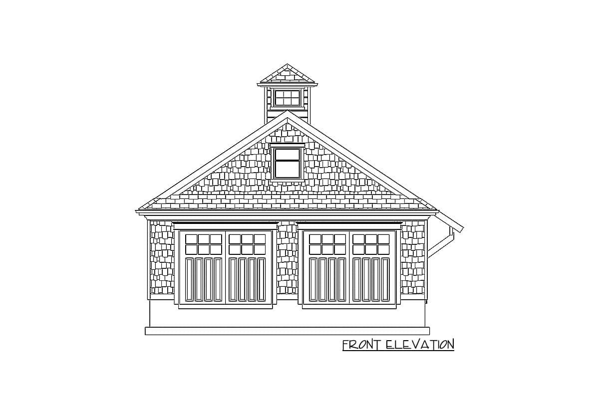 Plan 61321UT: Detached 2-Car Garage with Bonus Room - Image #6 - Carriage, Craftsman