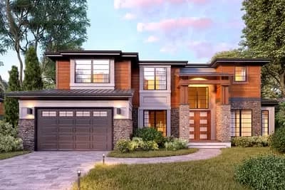 Two-Story Northwest House Plan with First-Floor Guest Suite