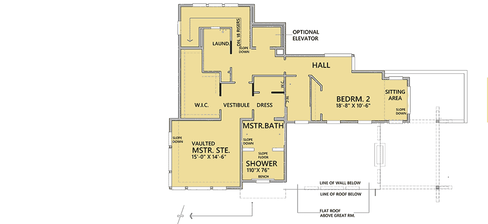 Plan 666039RAF: Modern Home Plan with Drive-Under Garage - 3629 Sq Ft - Floor Plan - 2nd Floor - Contemporary, Mid Century Modern, Modern, Northwest