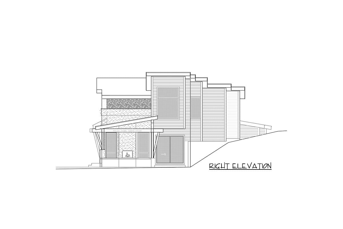 Plan 666039RAF: Modern Home Plan with Drive-Under Garage - 3629 Sq Ft - Image #8 - Contemporary, Mid Century Modern, Modern, Northwest
