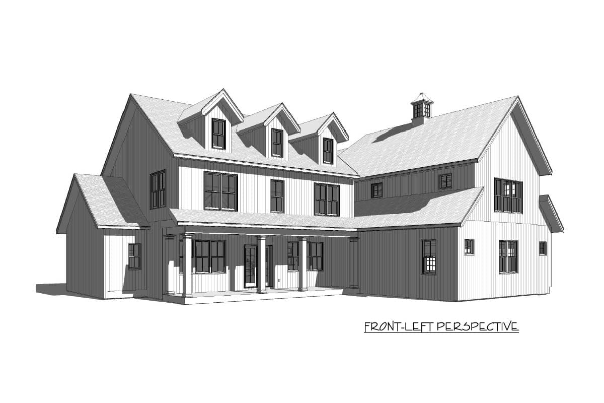 Plan 46376LA: Country Farmhouse Plan with Upstairs Den and Bonus Room - Image #7 - Colonial, Country, Farmhouse, Modern Farmhouse, New American, Southern, Traditional