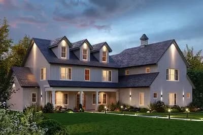 Country Farmhouse Plan with Upstairs Den and Bonus Room