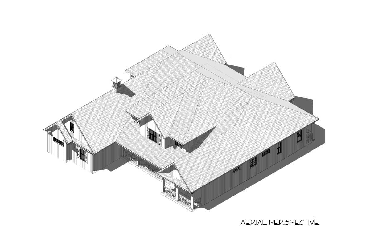Plan 46377LA: Exclusive 4-Bed Farmhouse Plan with Outdoor Kitchen - Image #6 - Country, Craftsman, Farmhouse, Modern Farmhouse, New American