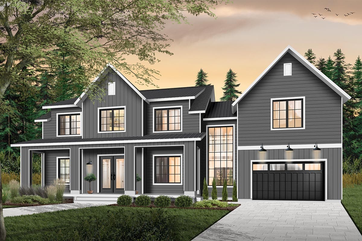 Plan 22539DR: Modern Farmhouse with Private Master Suite Porch - Image #6 - Country, Farmhouse, Modern Farmhouse, New American, Northwest, Traditional