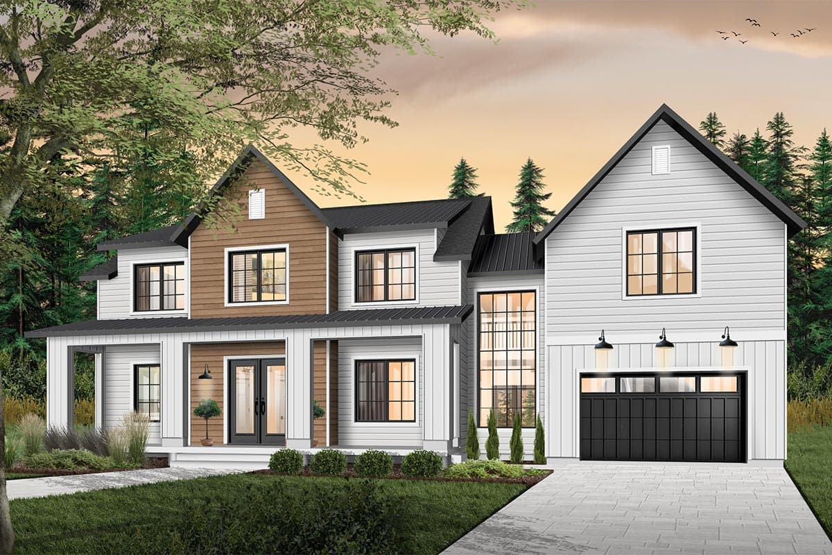 Plan 22539DR: Modern Farmhouse with Private Master Suite Porch - Image #7 - Country, Farmhouse, Modern Farmhouse, New American, Northwest, Traditional
