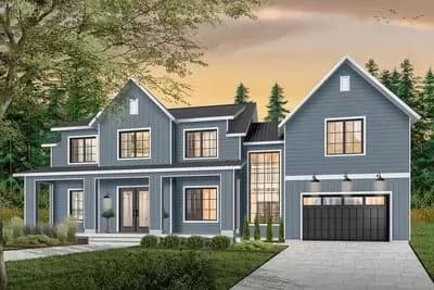 Modern Farmhouse with Private Master Suite Porch