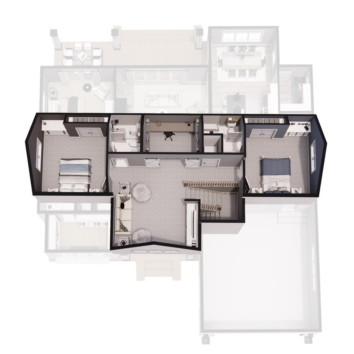 Plan 14676RK: 3-Bed Modern Farmhouse Plan with Two Laundry Rooms - Image #41 - Craftsman, Farmhouse, Modern Farmhouse, New American, Traditional, Transitional