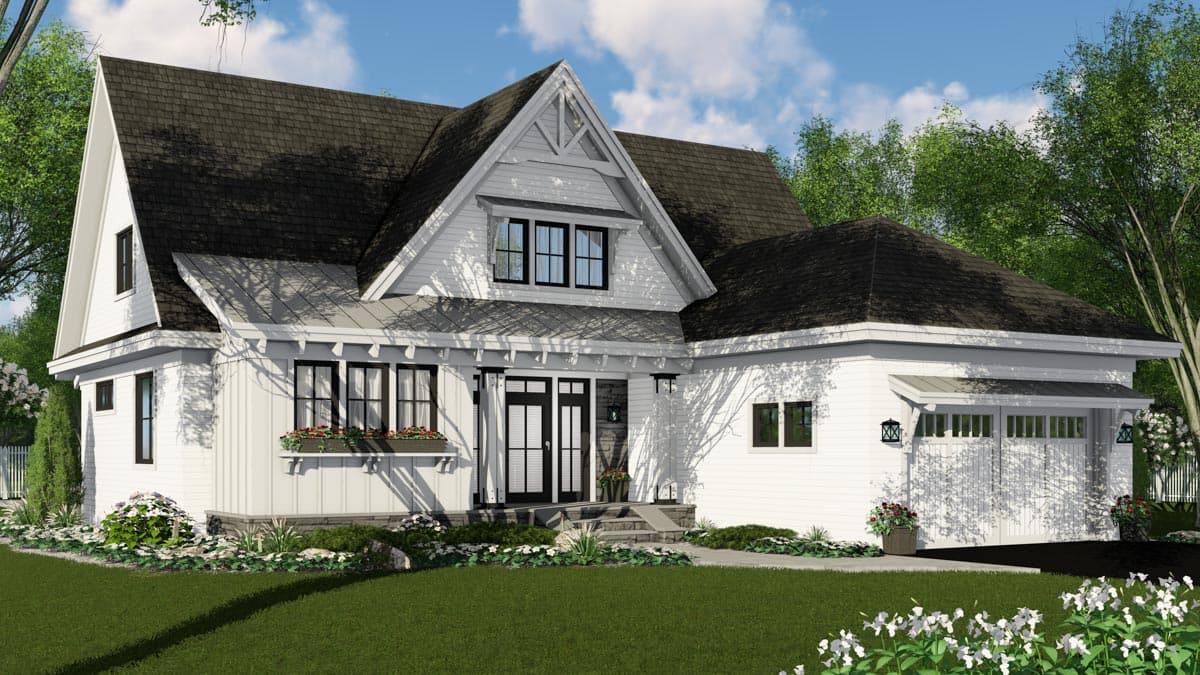 Plan 14676RK: 3-Bed Modern Farmhouse Plan with Two Laundry Rooms - Image #4 - Craftsman, Farmhouse, Modern Farmhouse, New American, Traditional, Transitional