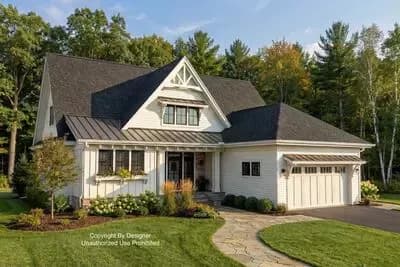 3-Bed Modern Farmhouse Plan with Two Laundry Rooms