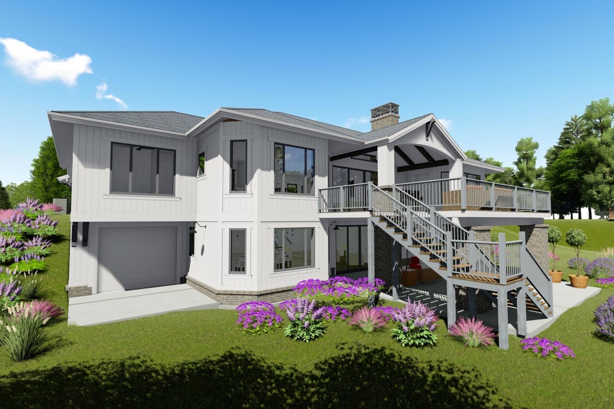 Plan 64468SC: Modern Farmhouse House Plan with Optional Finished Lower Level - 2361 Sq Ft - Image #5 - Farmhouse, Modern Farmhouse, New American, Ranch