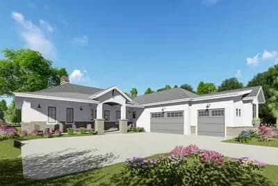 Modern Farmhouse House Plan with Optional Finished Lower Level - 2361 Sq Ft