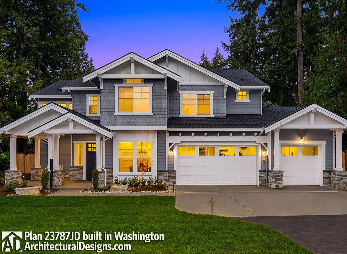 build gallery item - Craftsman House Plan 23787JD Comes to Life in Washington