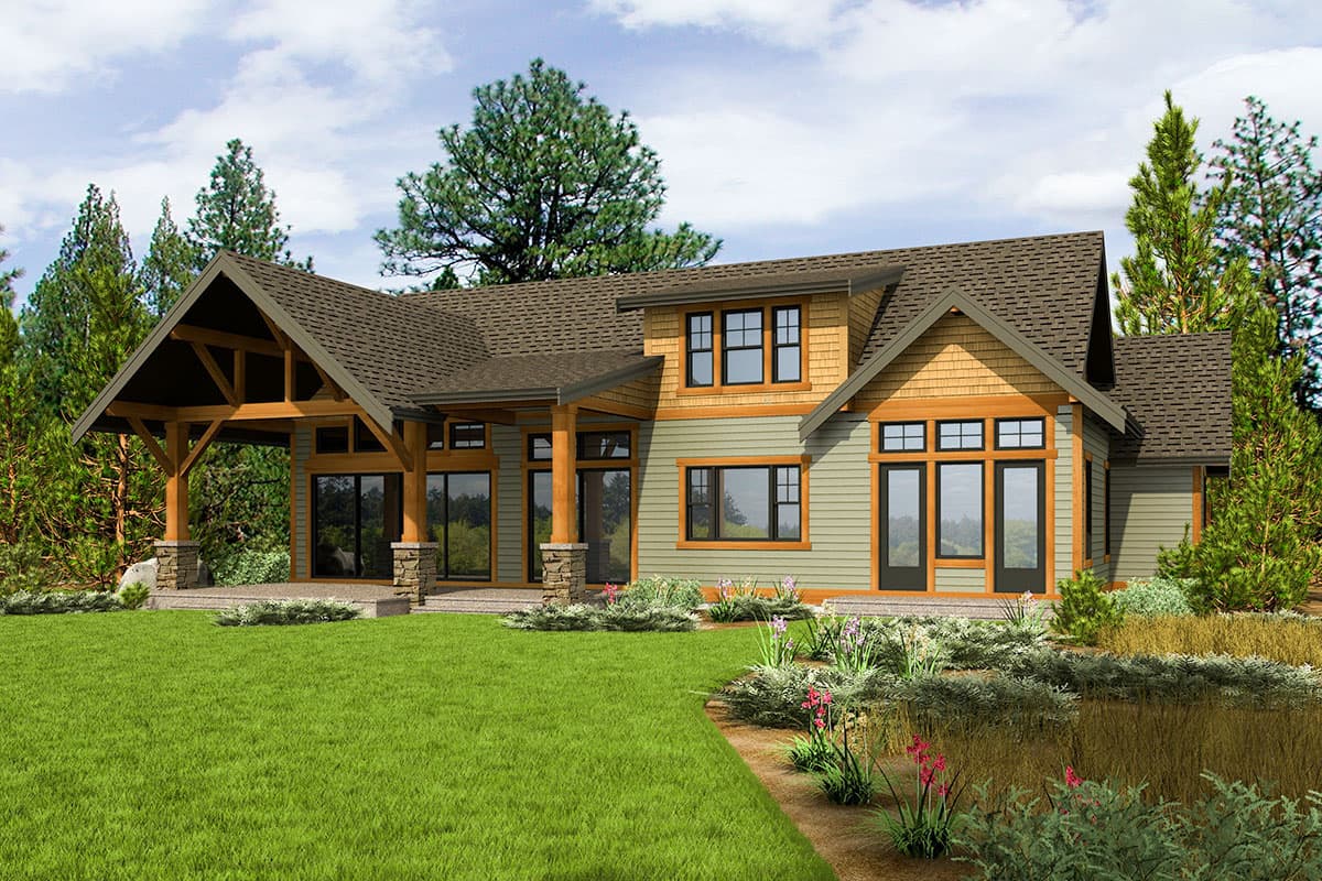 Plan 23789JD: Rustic 3-Bed Northwest House Plan with First-Floor Master - Image #6 - Country, Craftsman, Mountain, New American, Northwest