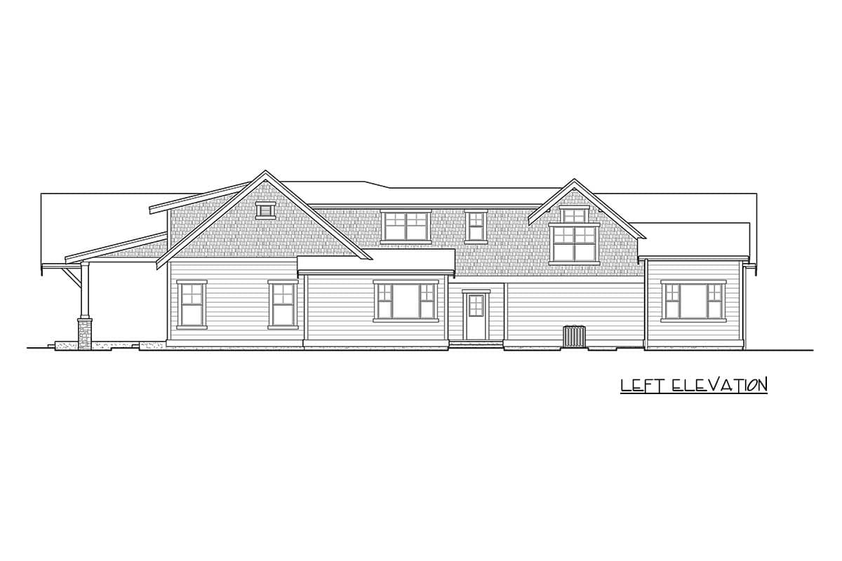 Plan 23790JD: Rustic 4-Bed House Plan with 3-Car Garage - Image #8 - Craftsman, Mountain, Northwest