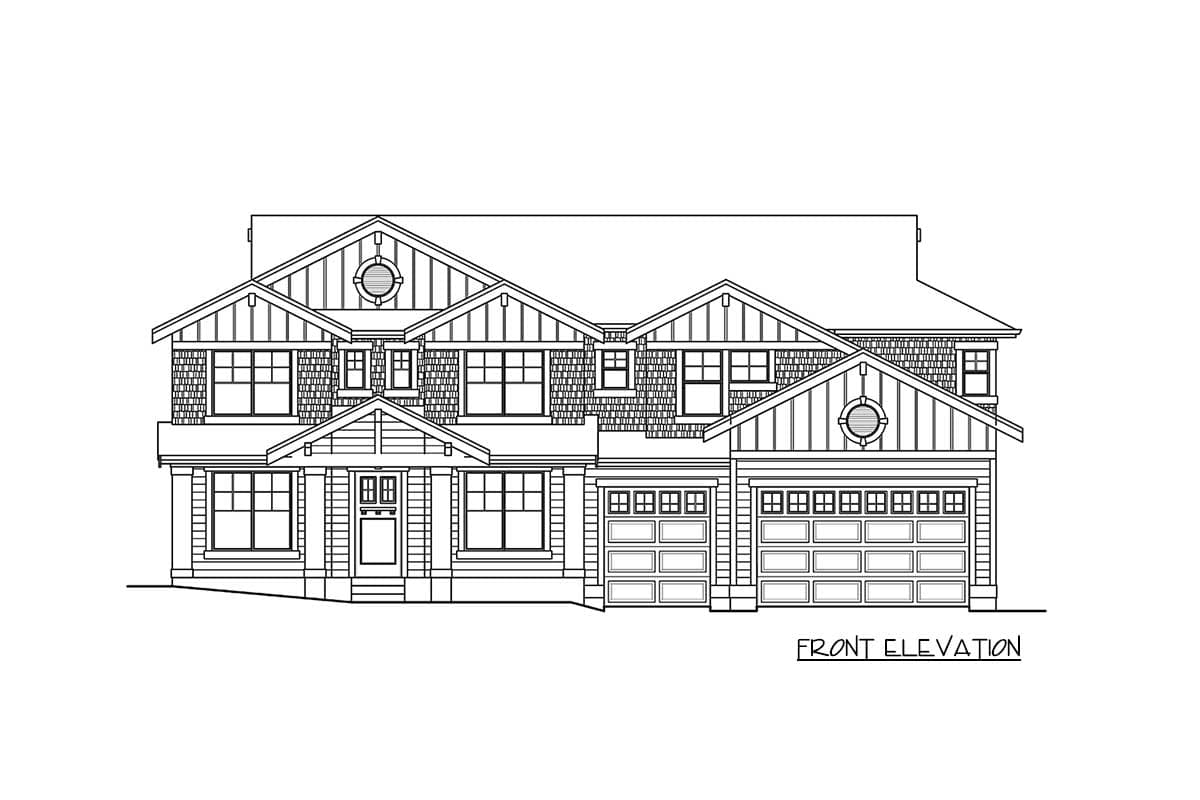 Plan 23792JD: Breathtaking 5-Bed Northwest House Plan with Second-Level Bonus Room - 3962 Sq Ft - Image #25 - Craftsman, New American, Northwest