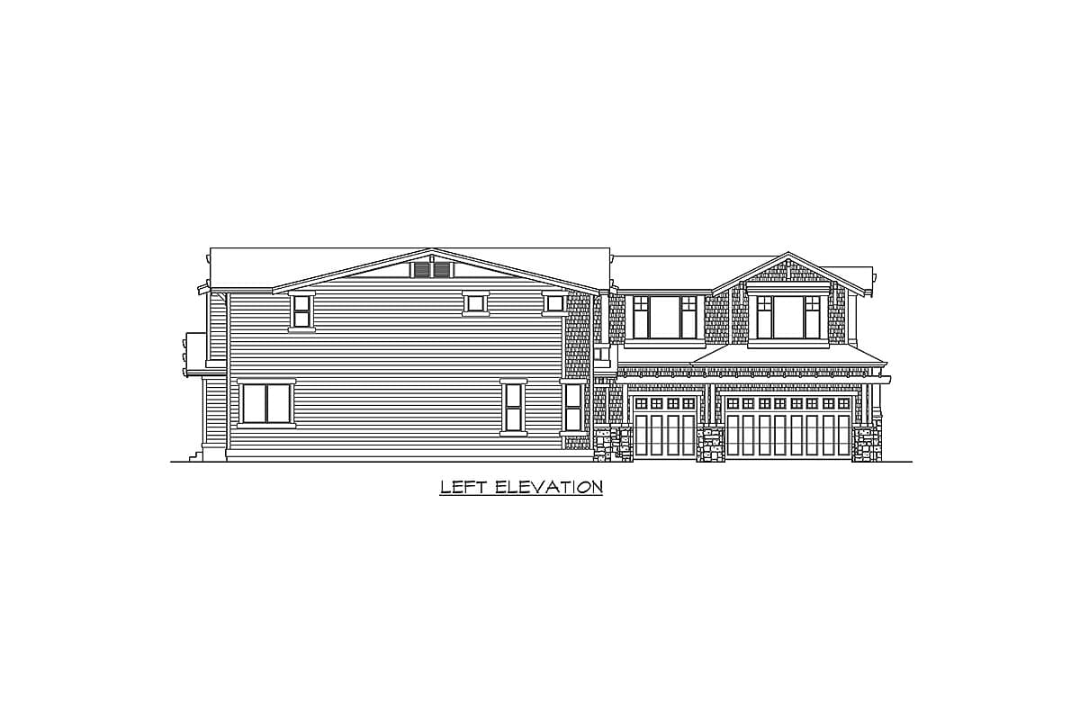 Plan 23795JD: Marvelous Shingle-Style House Plan with Bonus Room Atop Side-Entry Garage - Image #24 - Craftsman, Northwest, Shingle
