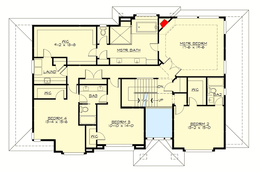 Plan 23798JD: Awe-Inspiring House Plan with Third Floor Rec Room - Floor Plan - 2nd Floor - Northwest