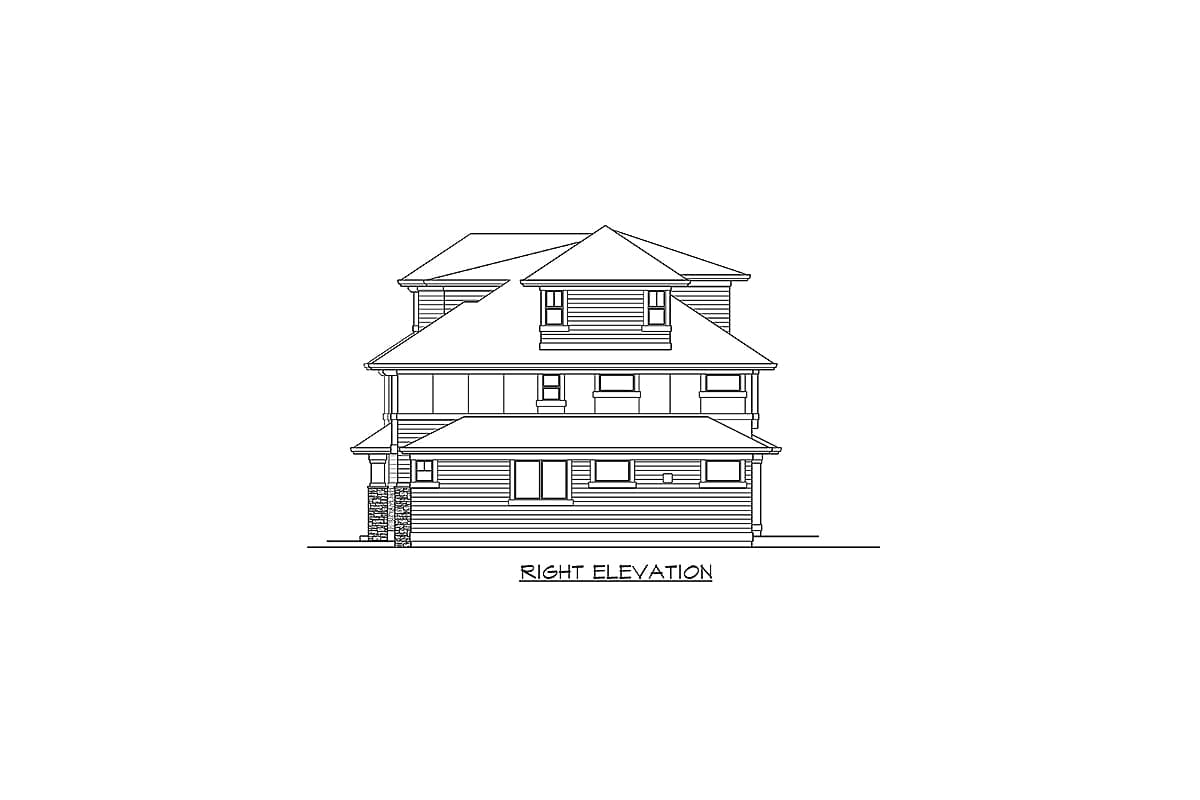 Plan 23798JD: Awe-Inspiring House Plan with Third Floor Rec Room - Image #16 - Northwest
