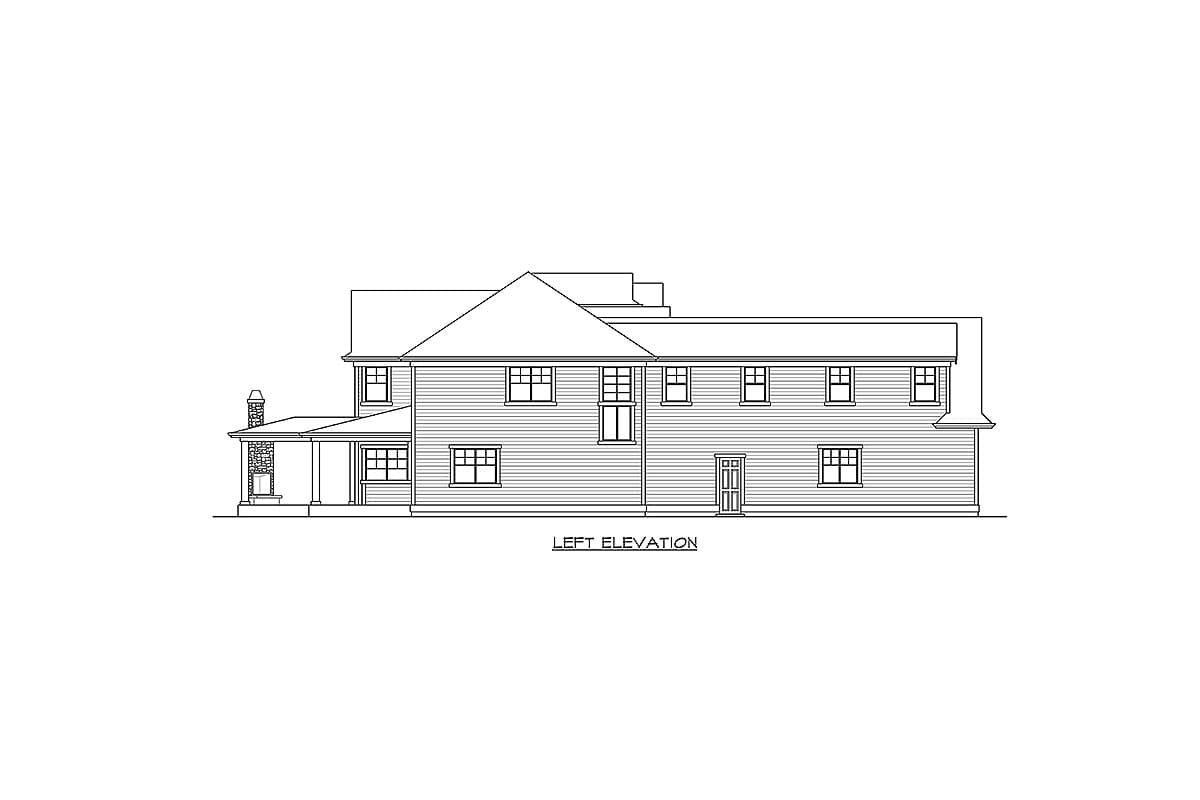 Plan 23799JD: Stately 5-Bed House Plan with Two Master Beds and Outdoor Kitchen - Image #35 - Northwest, Traditional