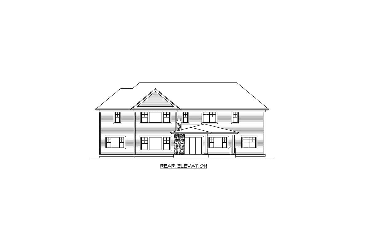 Plan 23799JD: Stately 5-Bed House Plan with Two Master Beds and Outdoor Kitchen - Image #36 - Northwest, Traditional