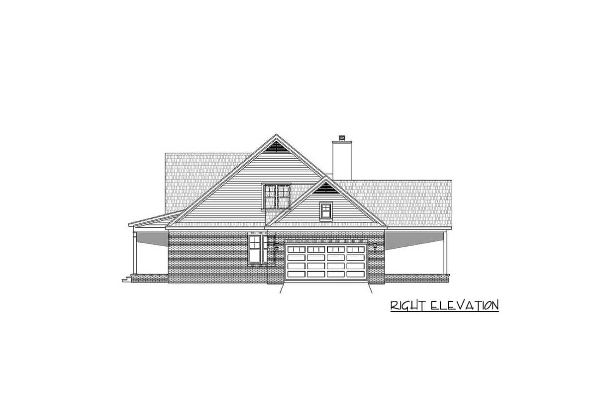 Plan 68584VR: Classic Farmhouse Plan with Brick Accents and Bonus Expansion - 2270 Sq Ft - Image #6 - Country, Farmhouse