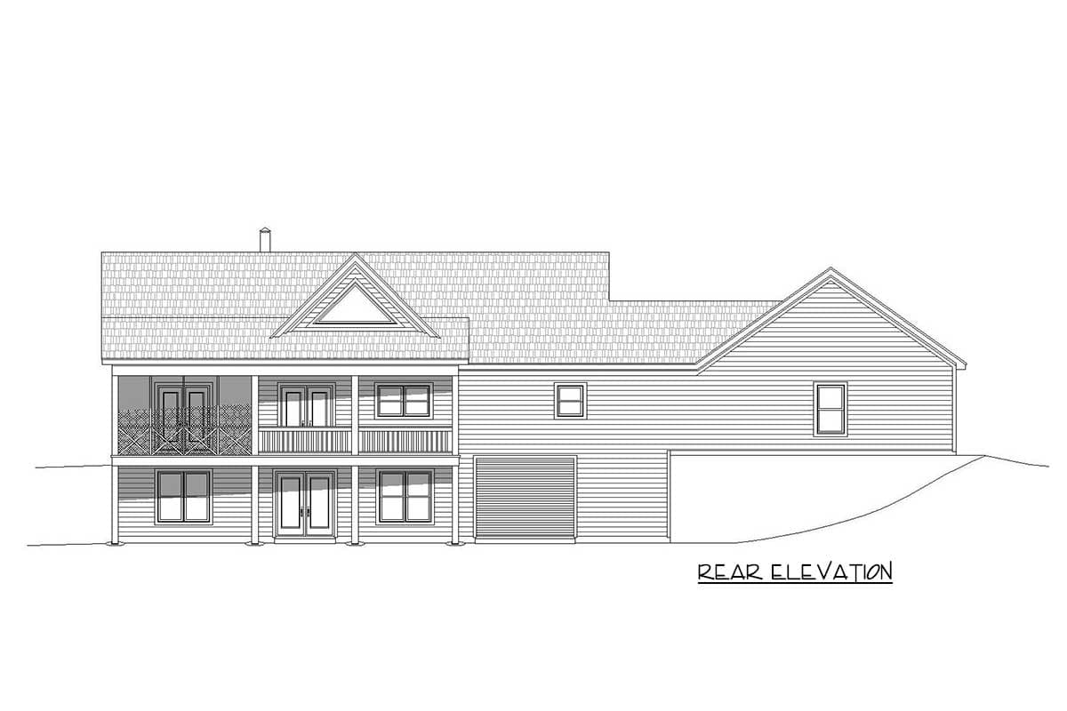Plan 68585VR: Mountain Ranch Home Plan with Screened Porch and Deck in Back - 1650 Sq Ft - Image #6 - Country, Craftsman, Mountain, Ranch
