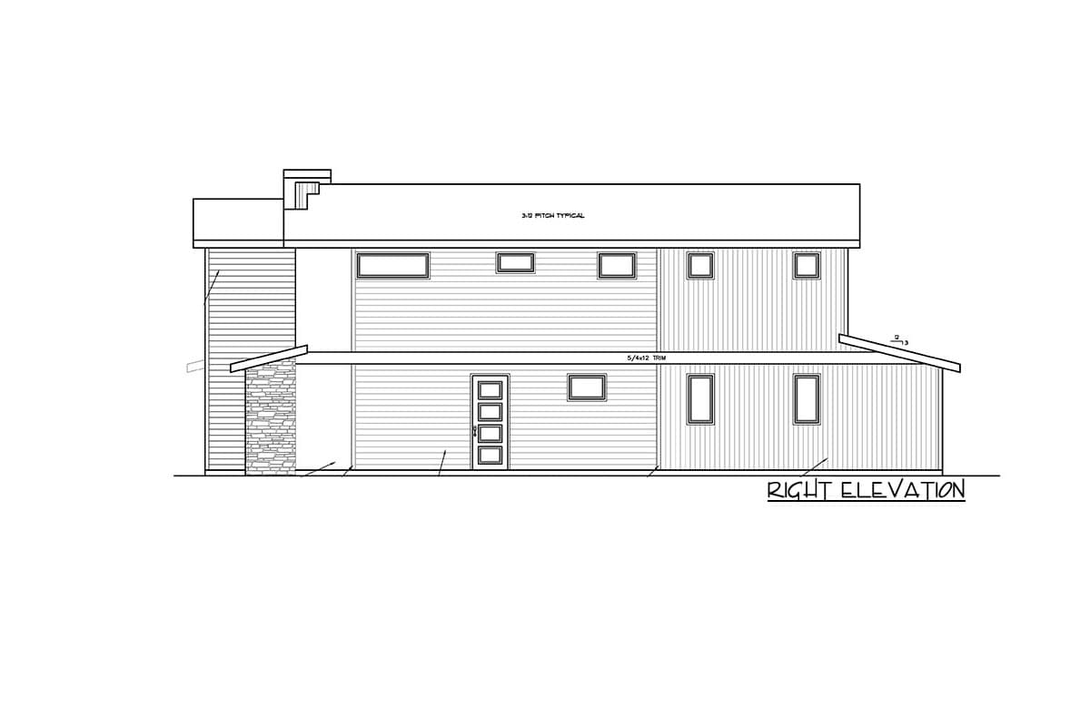 Plan 85275MS: Airy and Light 2-Story Modern Home Plan with Shed Roof - Image #4 - Contemporary, Modern, Northwest