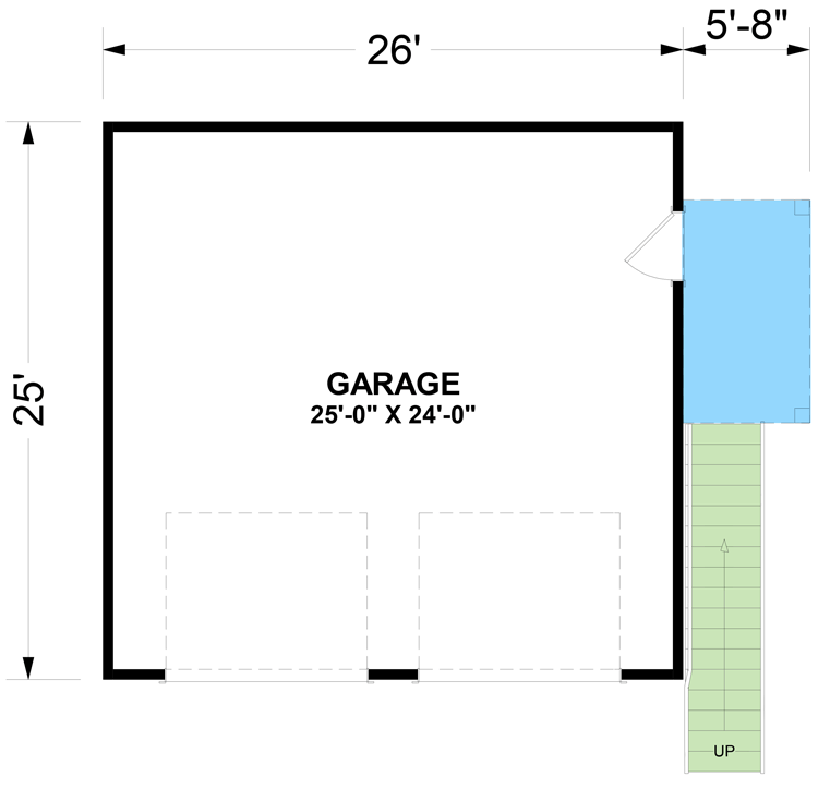 Plan 765010TWN: Carriage House Plan with Open Living Area - Floor Plan - Main Level - Carriage, Cottage, Country, Craftsman, Traditional