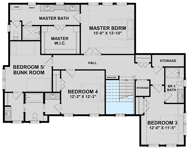 Plan 765011TWN: 5-Bed Beach-y House Plan with Two Upstairs Options Included - 3287 Sq Ft - Floor Plan - Optional Second Level Layout - Beach, Coastal, Coastal Contemporary, Country, Low Country, Vacation