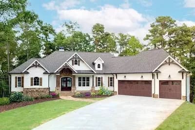 One-Story Country Craftsman House Plan with Screened Porch - Architectural Designs