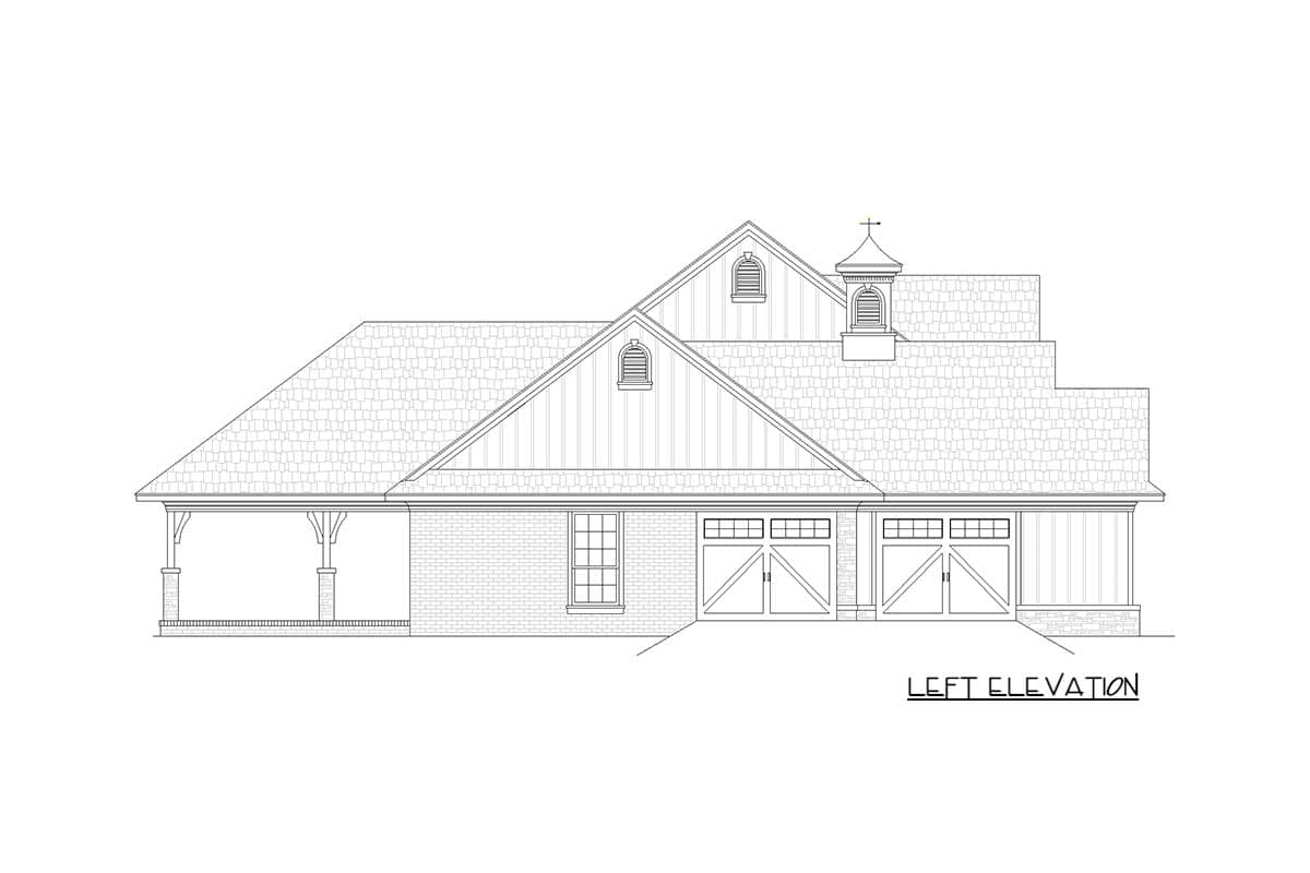 Plan 55206BR: 3-Bed House Plan with Expandable Second Floor - Image #9 - Country, Southern, Traditional