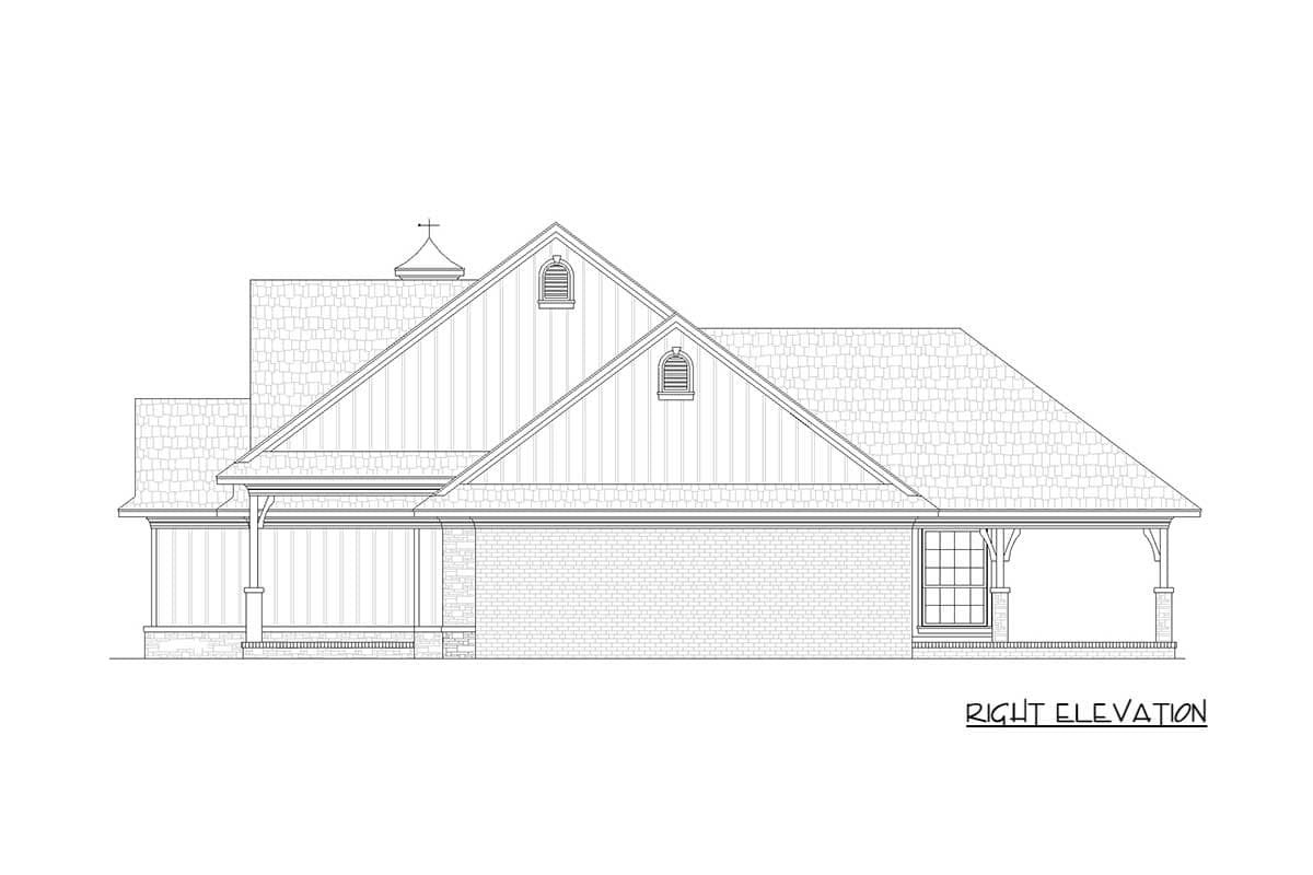 Plan 55206BR: 3-Bed House Plan with Expandable Second Floor - Image #11 - Country, Southern, Traditional